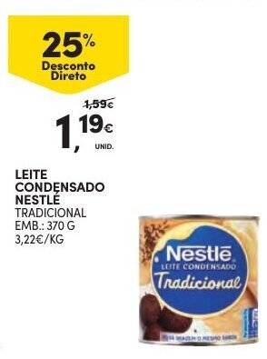 Continente Leite Condensado Nestlé 370g promoção
