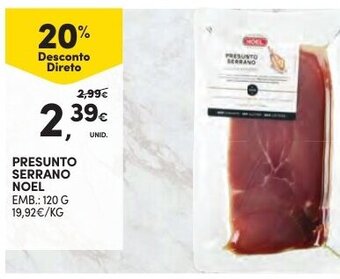 Continente Presunto Serrano Noel 120g promoção