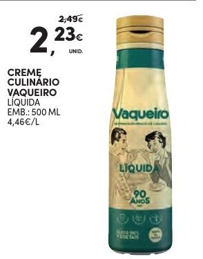 Continente Creme Culinário Vaqueiro 500ml promoção