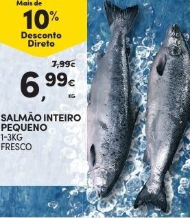 Continente Salmão Inteiro Pequeno 1-3kg promoção