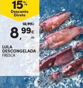 Continente Lula Descongelada Fresca promoção