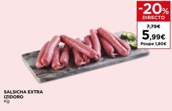 El Corte Inglés Salsicha izidoro promoção