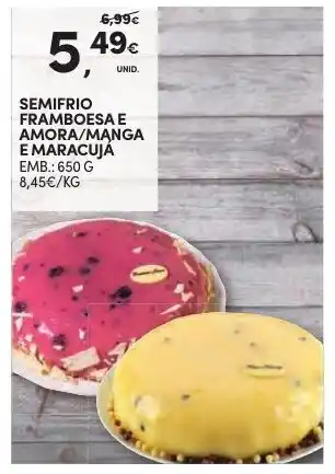 Continente Semifrio Framboesa e Amora/ Manga e Maracuja 650g promoção