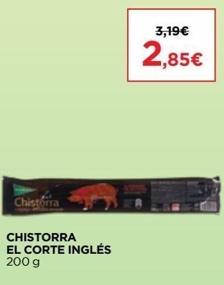 El Corte Inglés Chouriço el corte inglés promoção