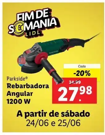 Lidl Rebarbadora parkside promoção
