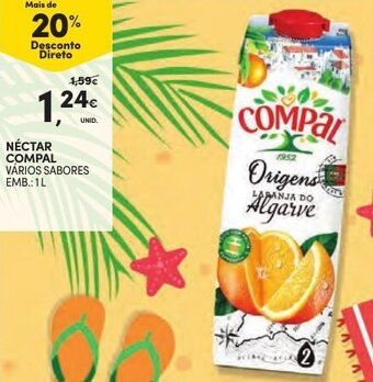 Continente Néctar Compal 1L promoção