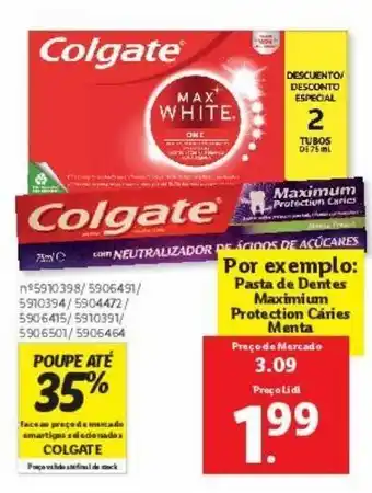 Lidl Pasta de dentes colgate promoção