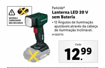 Lidl Lanterna parkside promoção