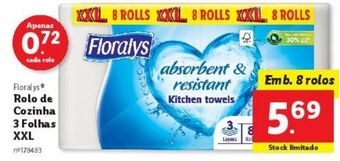 Lidl Papel toalha floralys promoção