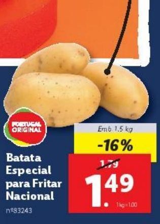 Lidl Batatas promoção