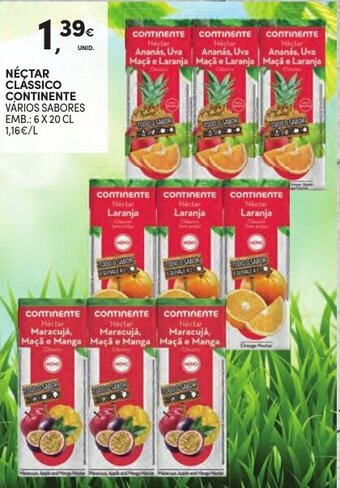 Continente Néctar Clássico Continente 6x20cl promoção