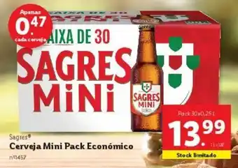 Lidl Cerveja sagres mini promoção