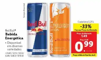 Lidl Bebida energética red bull promoção