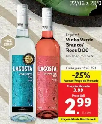 Lidl Vinho verde lagosta promoção
