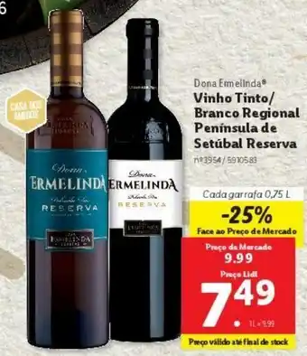 Lidl Vinhos dona ermelinda promoção