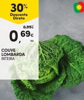 Continente Couve Lombarda promoção