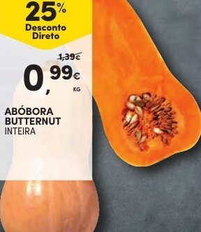 Continente Abóbora Butternut promoção