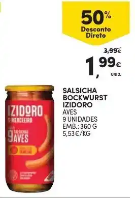 Continente Salsicha Bockwurst Izidoro 360g promoção