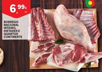 Borrego Nacional Inteiro, Metades e Quartos Continente