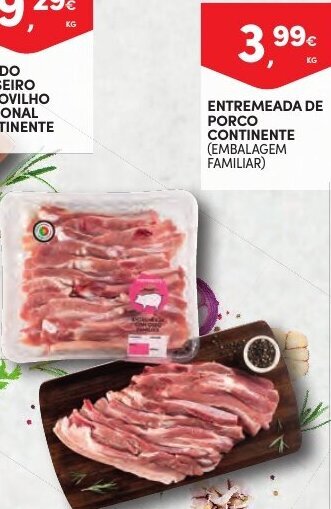 Continente Entremeada de Porco Continente promoção