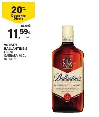 Continente Whisky Ballantine's 70cl promoção