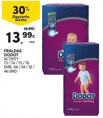Continente Fraldas Dodot 46 Unid promoção
