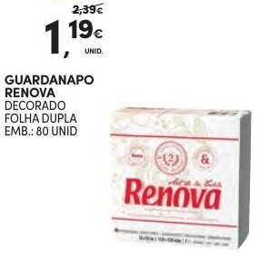 Continente Guardanapo Renova 80 Unid promoção