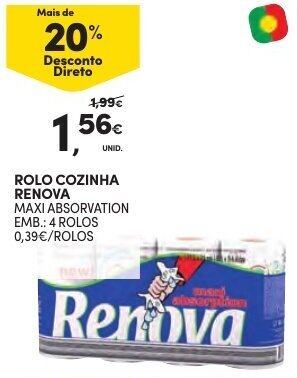 Continente Rolo Cozinha Renova 4 Rolos promoção