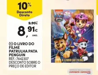 Continente O Livro do Filme Patrulha Pata Penguin promoção