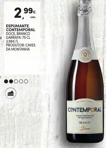 Continente Espumante Contemporal Doce, Branco 75cl promoção