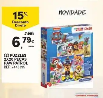 Puzzles 2x20 Peças Paw Patrol