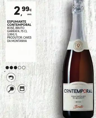 Continente Espumante Contemporal Rosé, Bruto 75cl promoção