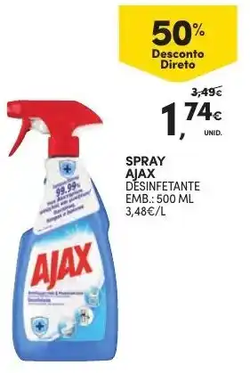 Continente Spray Ajax 500ml promoção