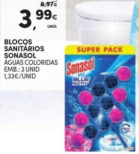 Continente Blocos Sanitarios Sonasol 3 Unid promoção