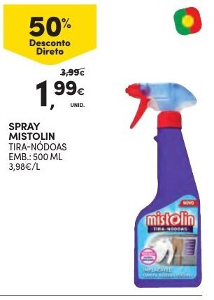 Continente Spray Mistolin 500ml promoção