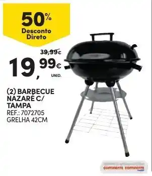 Continente Barbecue Nazaré C/Tampa 42cm promoção