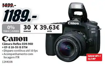 MediaMarkt Canon Câmara Reflex EOS 90D promoção