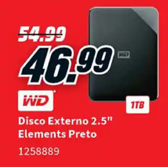 Disco Externo 2.5" Elements Preto 1TB
