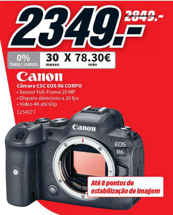Canon Câmara CSC EOS R6 CORPO