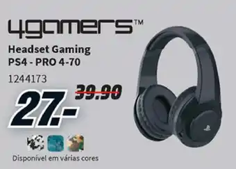 MediaMarkt 4gamers Headset Gaming PS4-PRO 4-70 promoção