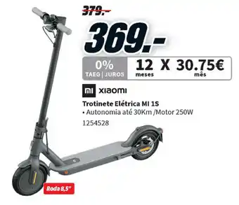 MediaMarkt Xiaomi Trotinete Elétrica MI 1S promoção