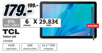 MediaMarkt TCL Tablet 10S promoção