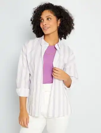 Kiabi Camisa às riscas em popelina promoção