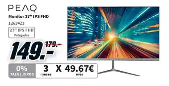 MediaMarkt Peaq Monitor 27" IPS FHD promoção