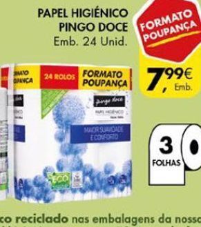 Pingo Doce Papel higiênico pingo doce promoção