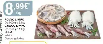 Intermarché Polvo Limpo 2kg/Choco Limpo 1kg/ Lula Inteira promoção