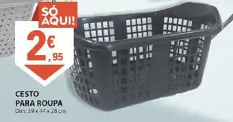 E.Leclerc CESTO PARA ROUPA Dim: 59 x 44 x 28 cm promoção