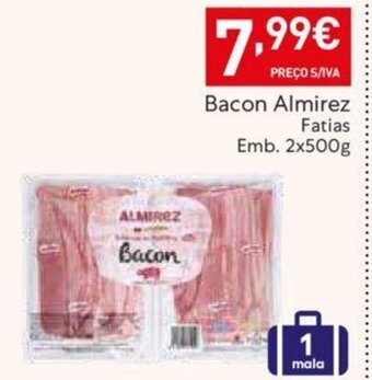 Recheio Bacon Almirez Fatias Emb. 2x500g promoção