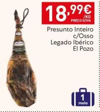 Recheio Presunto Inteiro c/Osso Legado Ibérico El Pozo promoção