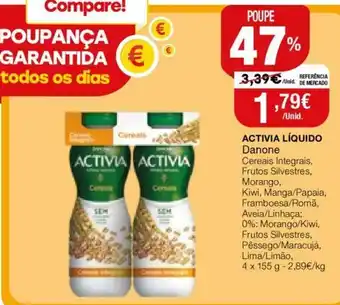 Intermarché Activia Líquido Danone 4x155g promoção